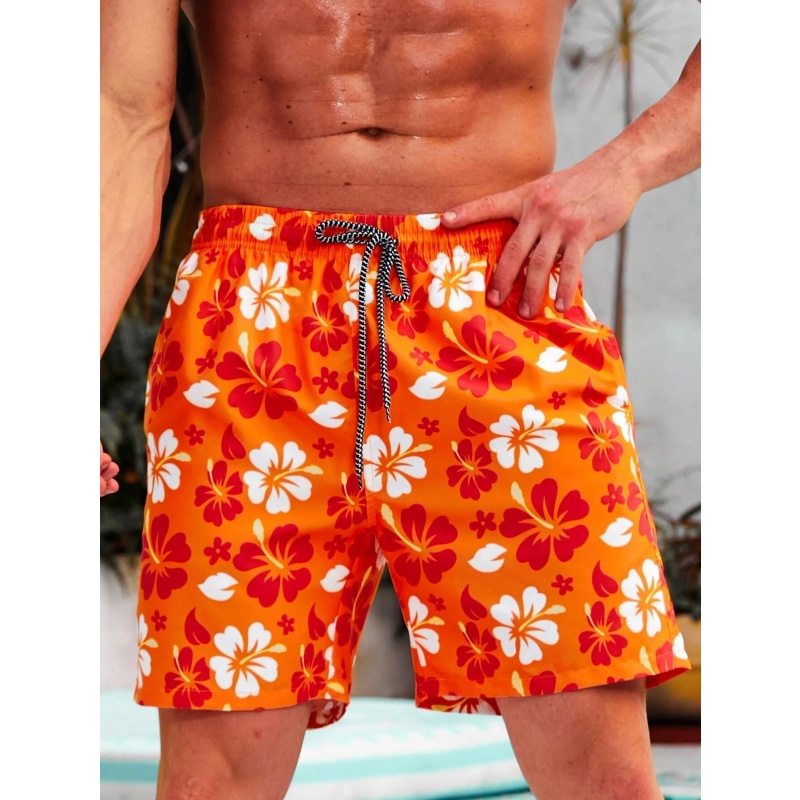 Trunks Board Surf - Calções de banho gráficos de flores