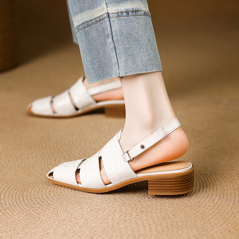 Novo verão sandálias femininas - Casual Sandal Leather avaliação e preço